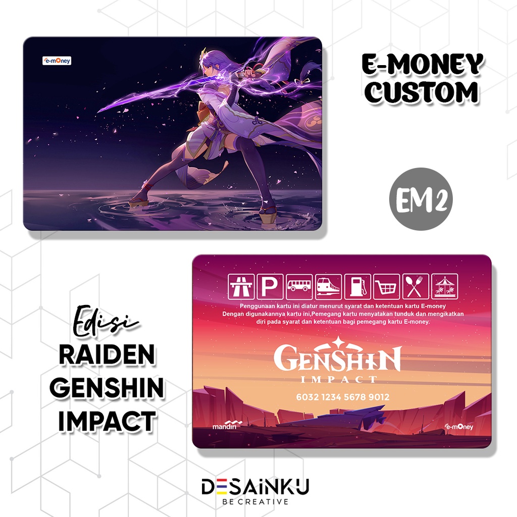 Emoney / Tap Cash / Flazz / Brizzi / GENSHIN IMPACT edisi RAIDEN