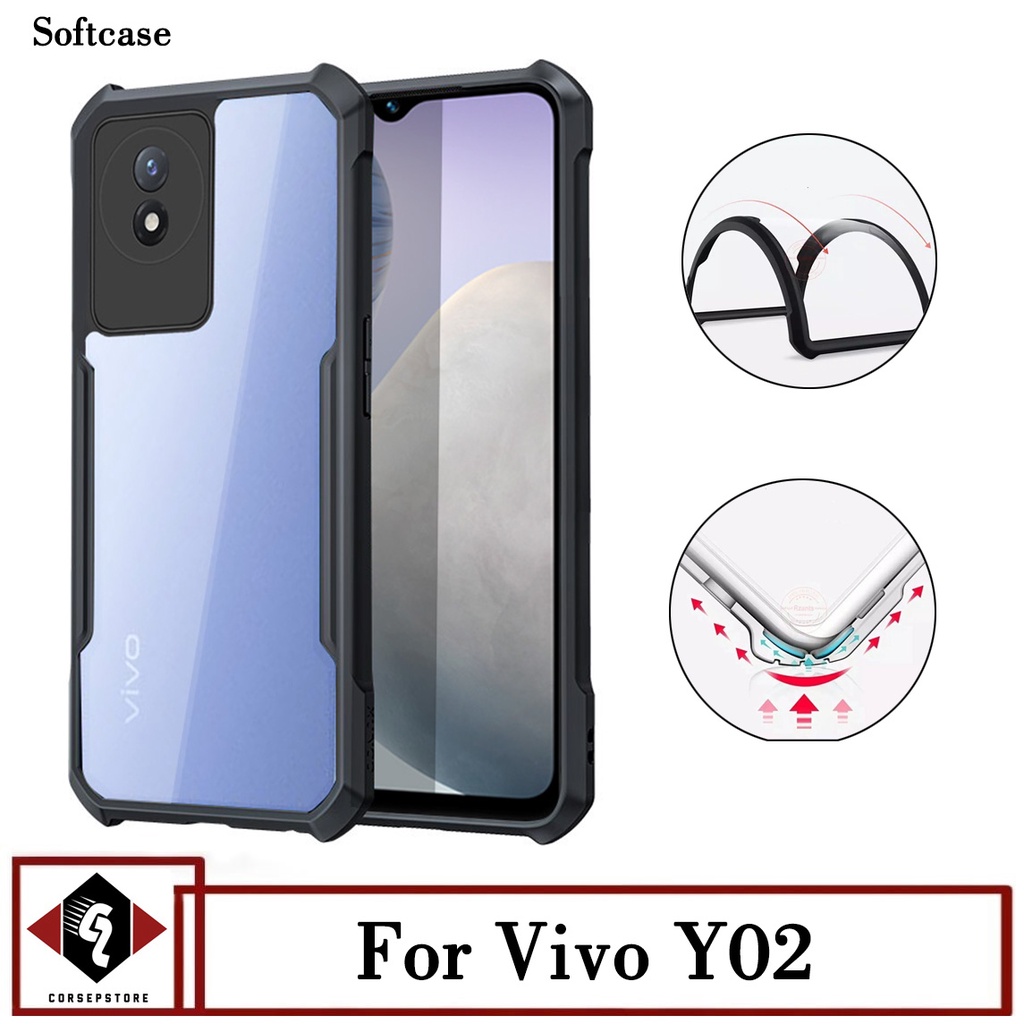 Promo Case Transparan Vivo Y02 Terbaru Softcase Pelindung Belakang Hp