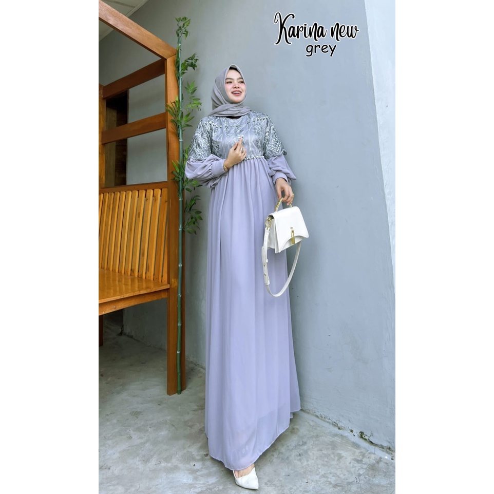 GAMIS PESTA KARINA BUSANA MUSLIMAH PESTA PREMIUM