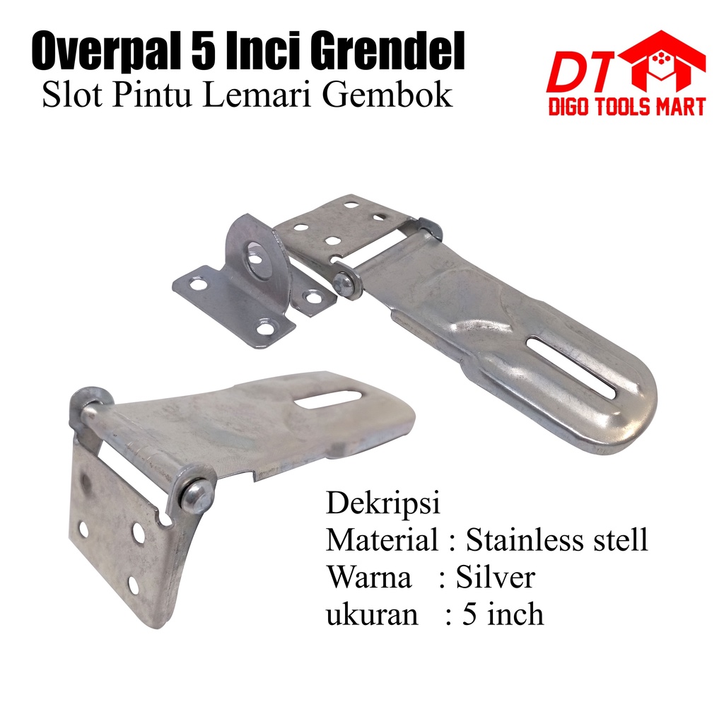 Overpal 5 Inci Grendel Slot Pintu Lemari Gembok Murah