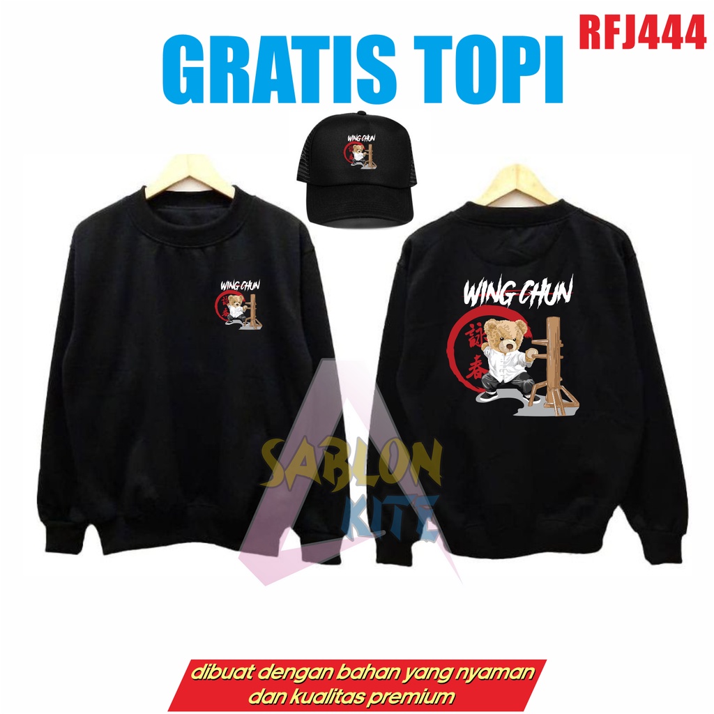 GRATIS TOPI!!! JAKET WING CHUN BERUANG RFJ444