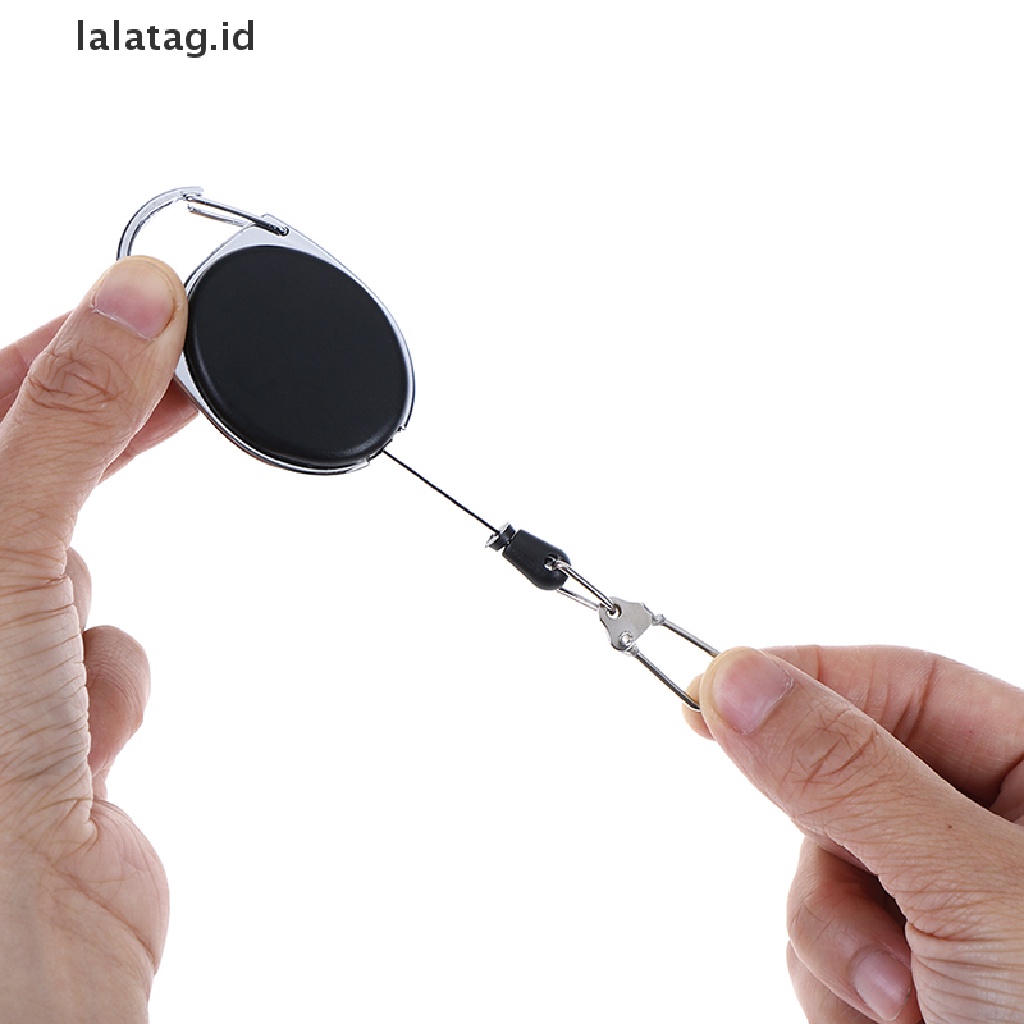 [lalatag] 1pcs Recoil extendable Gantungan Kunci ring Klip Tarik keyring retracg [ID]