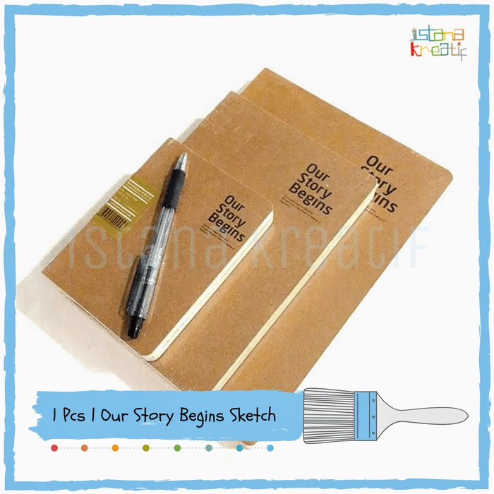 

Terlaris ✨ -Our Story Begins Sketchbook A5 | Medium | Buku Sketsa | Buku Gambar- 2.1.23