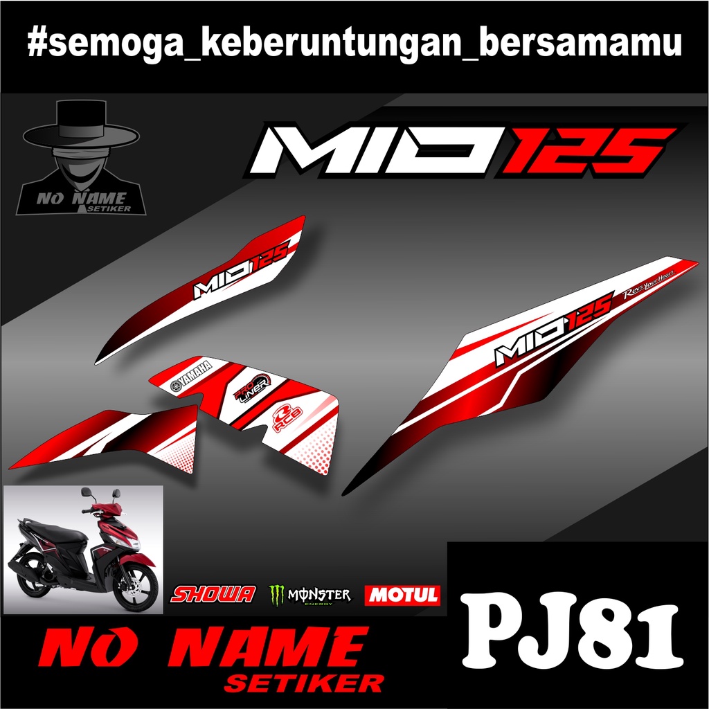 Sticker Striping mio m3 (pj81) - decal Stiker setriping Variasi List Motor