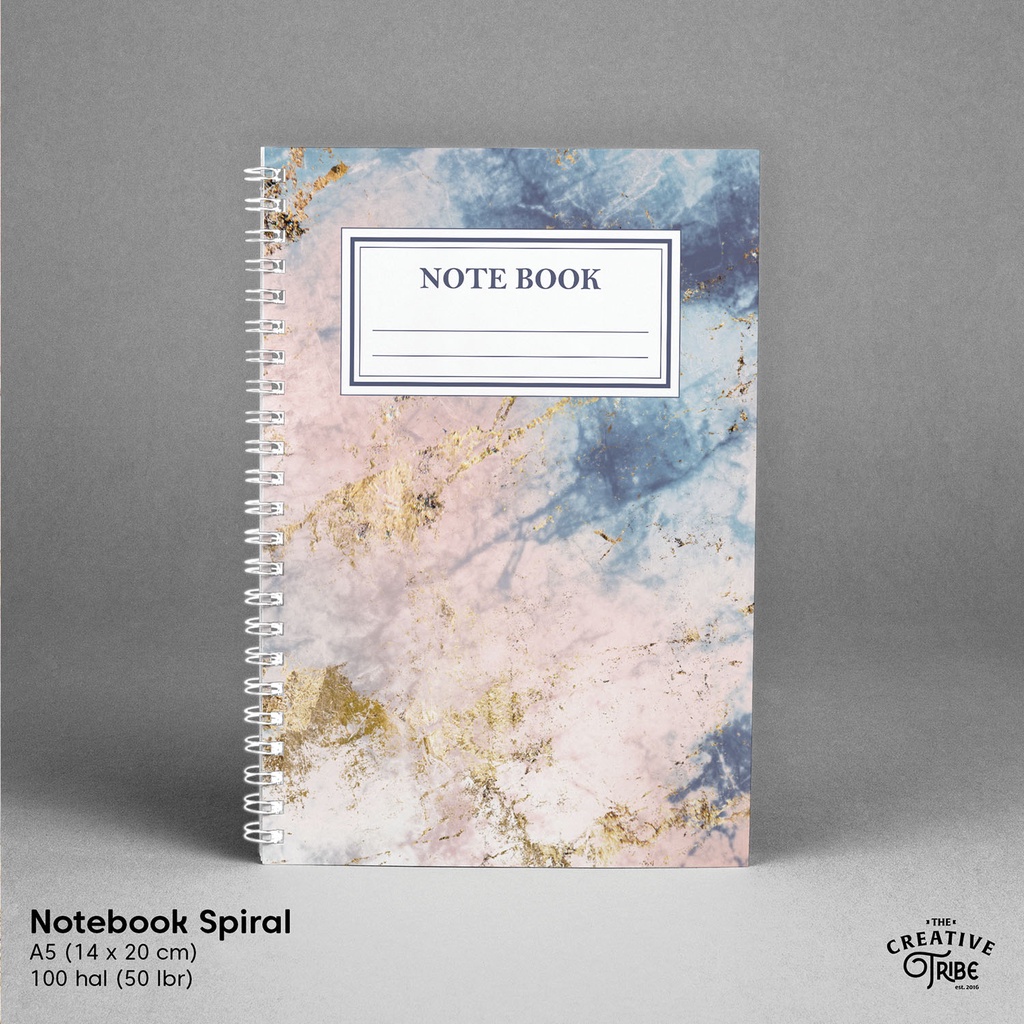 

Buku Catatan Spiral A5 Marble - 100 Hal Notebook Notes Block note Souvenir Merchandise Gift Hadiah