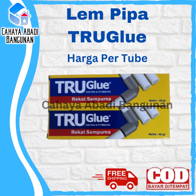 Lem pipa paralon Lem PVC TRUGlue RUGlue tube 50 gram odol