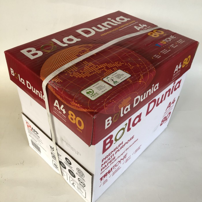 

Open DS] kertas HVS A4 80 gr Bola Dunia [1 box = 5 rim]