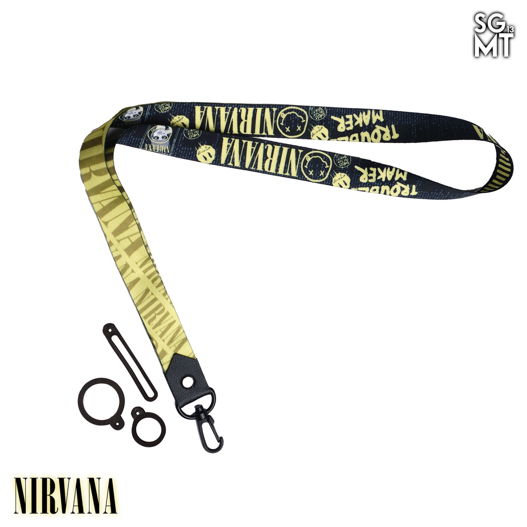 Lanyard NIRVANA Sigmat13 Gantungan id card Printing name tag Nirvana