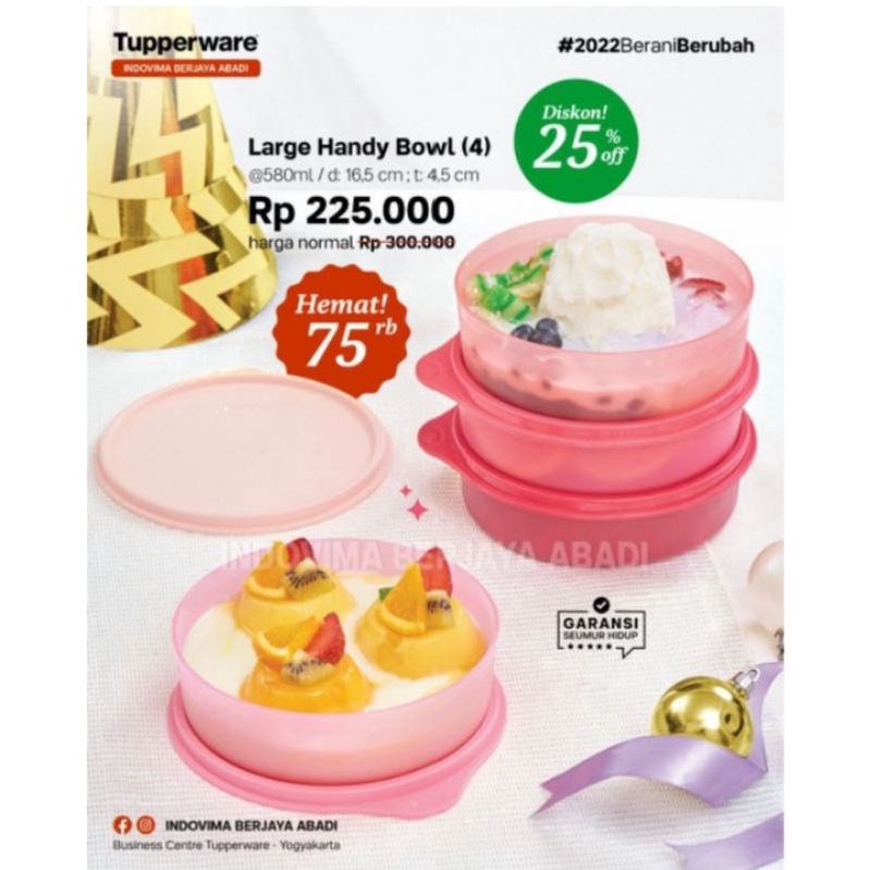 large handy bowl set tupperware