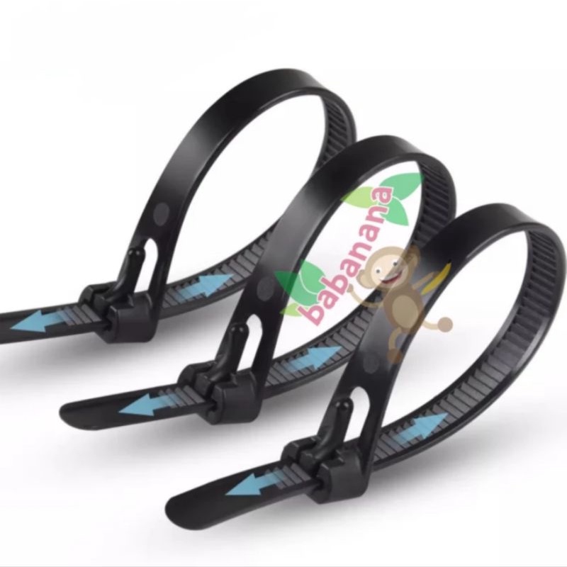 Cable Ties Reuseable Buka Pasang Releaseable Pengikat Kabel Organizer