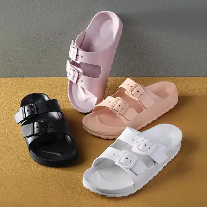 Sandal Korean Style Cewek Sandal Slip On Phylon Strap 2 Fashion import Limitless