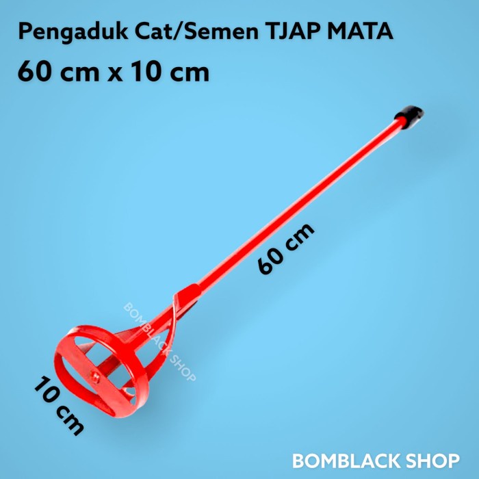 TJAP MATA Alat Pengaduk Cat Semen 60cm x 10cm Tongkat Aduk Semen Mixer