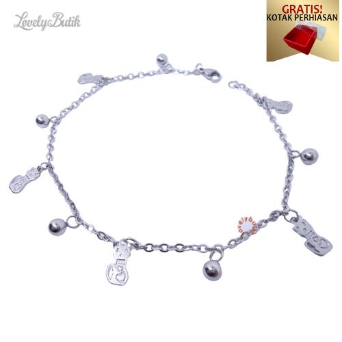 Gelang Kaki Titanium anti karat Gelang Wanita Dewasa Model Nemo New Kekinian Terbaru - Lovelybutik