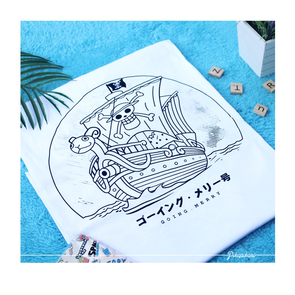 Pikapikani Kaos Anime One Piece Kapal Going Merry