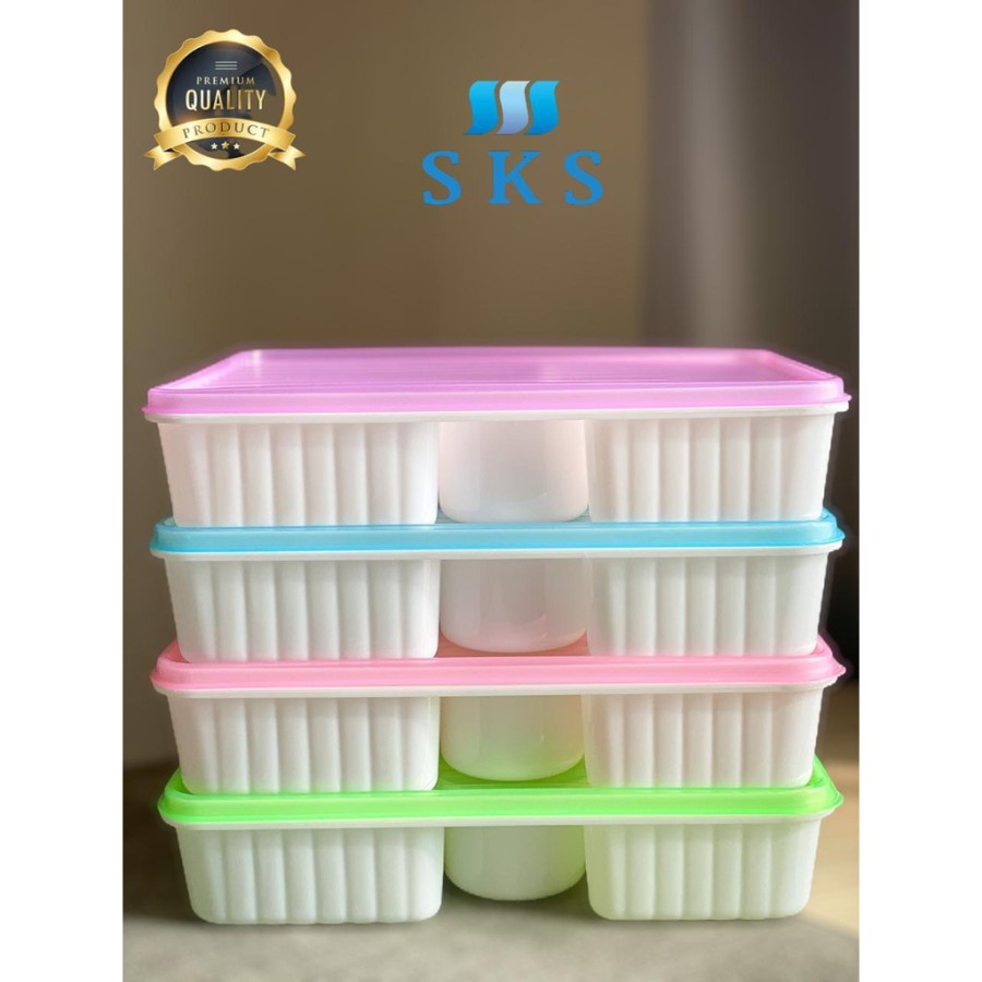 SKS LB 5 SEKAT - LUNCH BOX KOTAK BEKAL MAKAN SKS GINZA PLASTIK FOOD GRADE MURAH BERKUALITAS