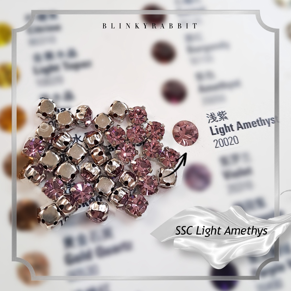 Kristal Cangkang Preciosa SSC 18 Light Amethys