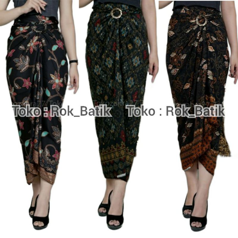 (50 Motif) Rok Lilit Batik Bawahan Kebaya Modern Rok Serut Batik Free Ring Kain Batik Floral Batik Couple Pasangan