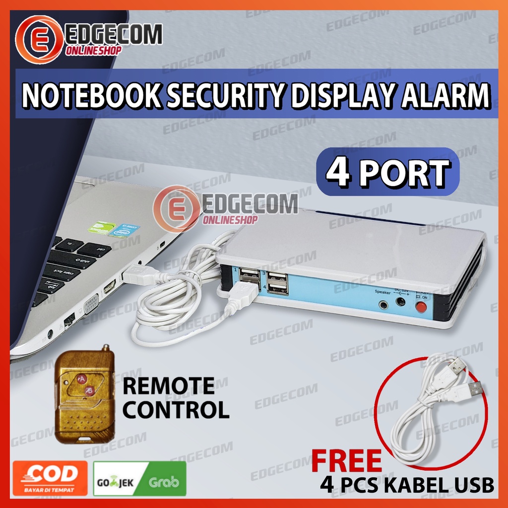 Notebook Display Security Alarm system 4 port USB + free Kabel USB 4 pcs