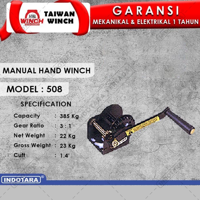 Taiwan Winch Manual Hand Winch 508