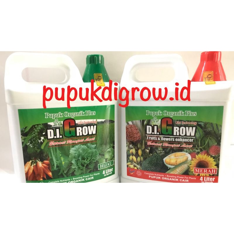 Pupuk organik cair DI Grow 1liter chat jika minta hijau atau merah
