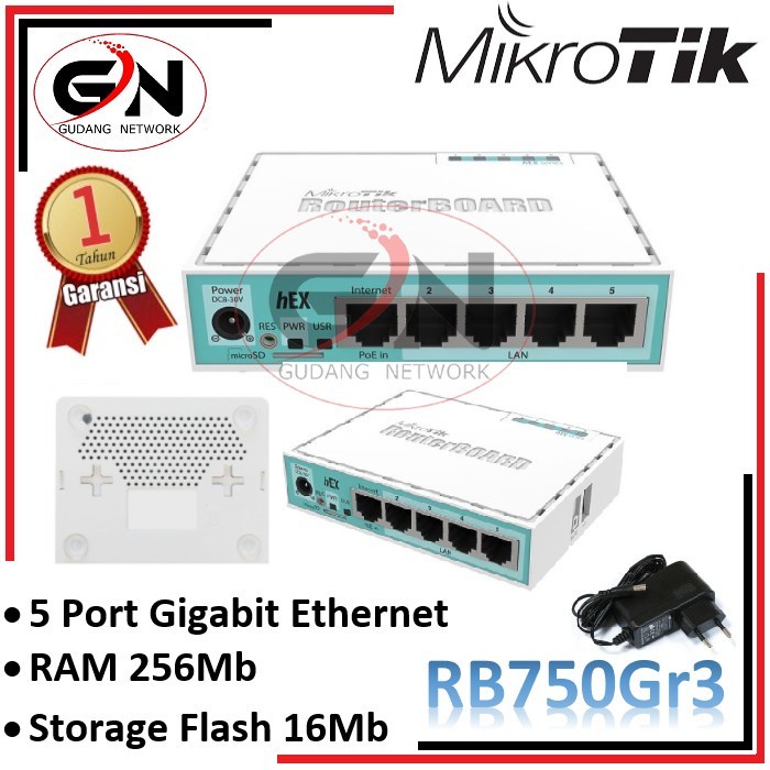 Router Mikrotik Rb750Gr3 (Hex)/ Router Mikrotik Rb750 Gr3 Hex/ Rb 750Gr3