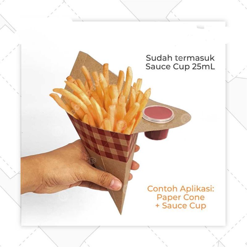 PAPER CUP SERBAGUNA + SAUCE CUP ISI 10 PCS MIX