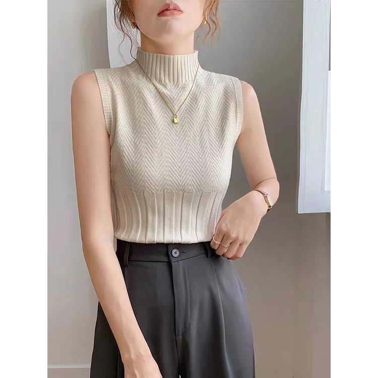 Dinda Tank Top Knit - Korean Style Rajut Atasan Wanita Import TM (83155)