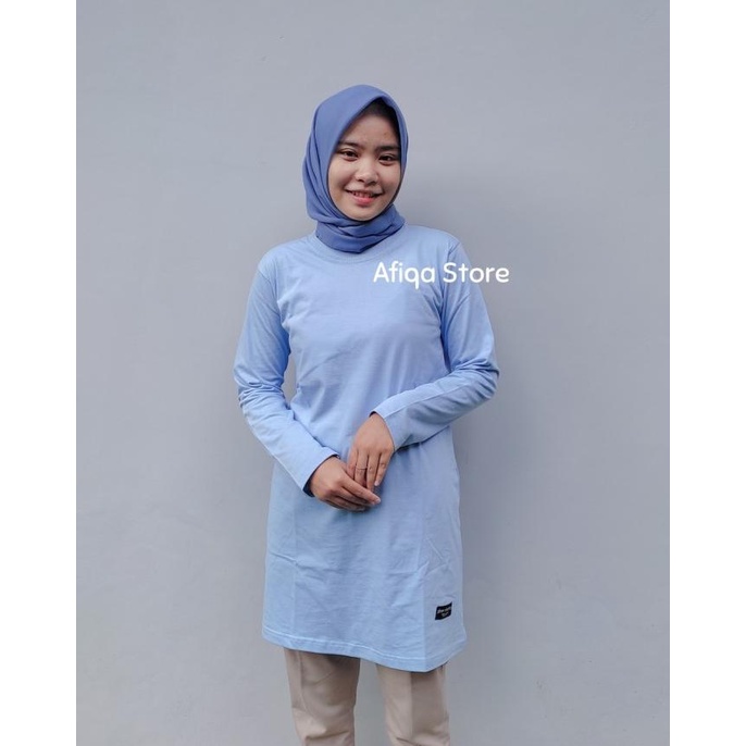 Bisa Cod - Tunik Kaos Giter/Tunik Kaos Polos Muslimah Panjang , Kaos Oversize ..