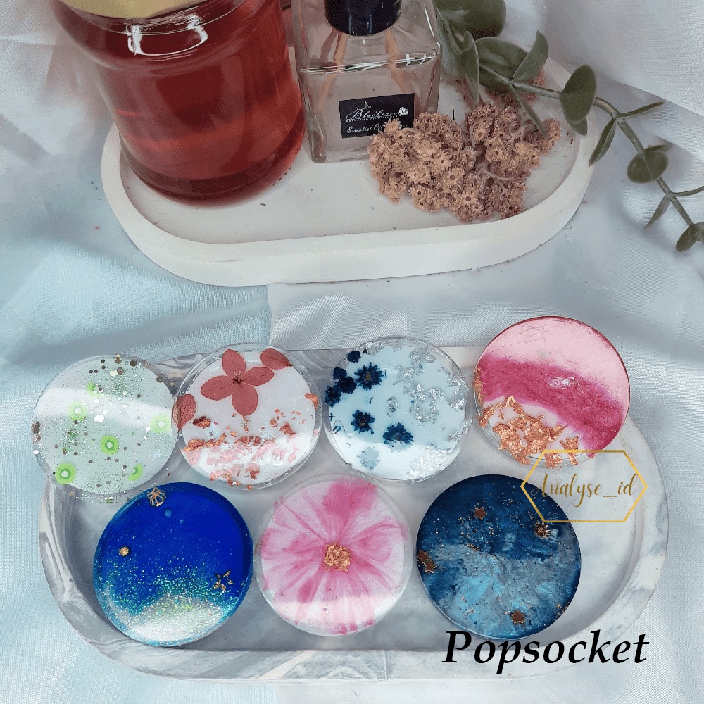 CUSTOM Resin Holder HP Griptok Popsocket Resin Pop Socket Aesthetic Souvenir Premium