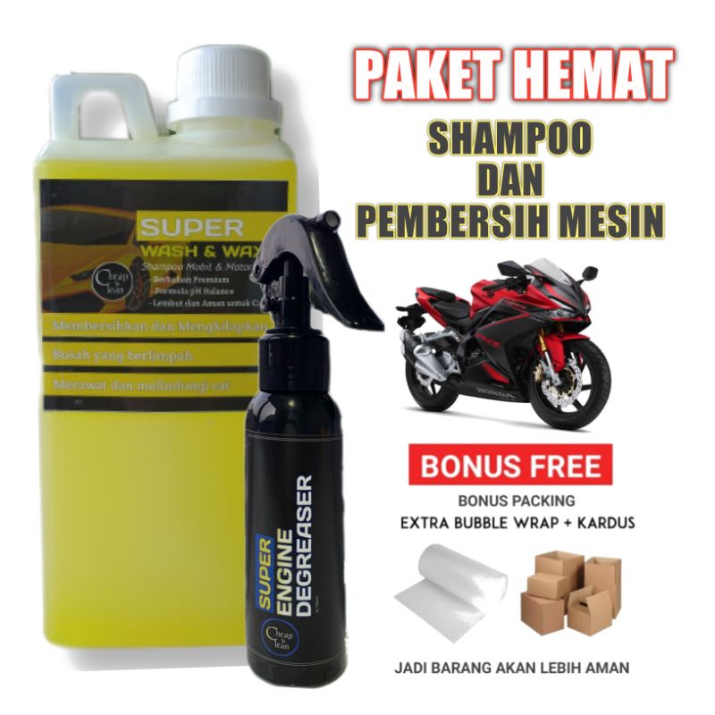 Paket Pembersih Mesin dan Shampoo Motor