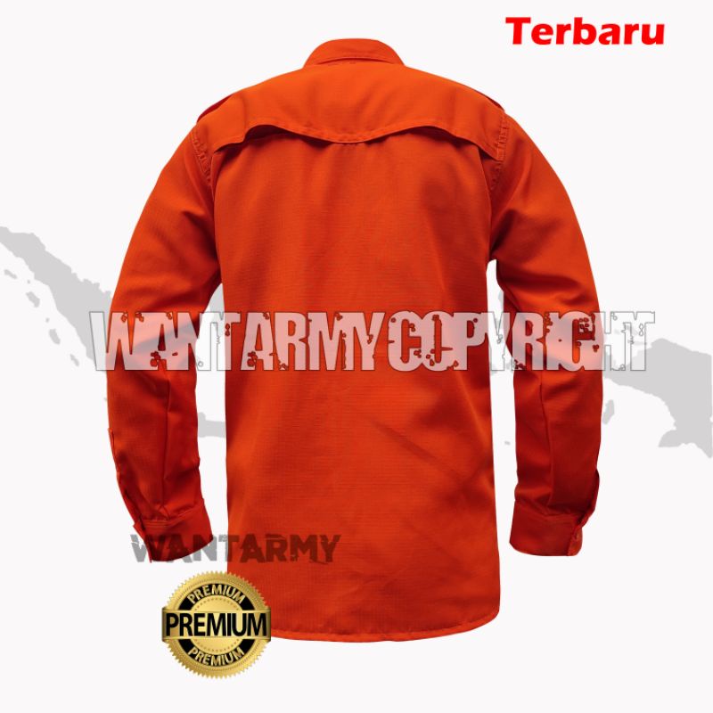 Kemeja tactical orange/Kemeja basarnas/Kemeja bpbd/Baju tactical/Kemeja orange tactical