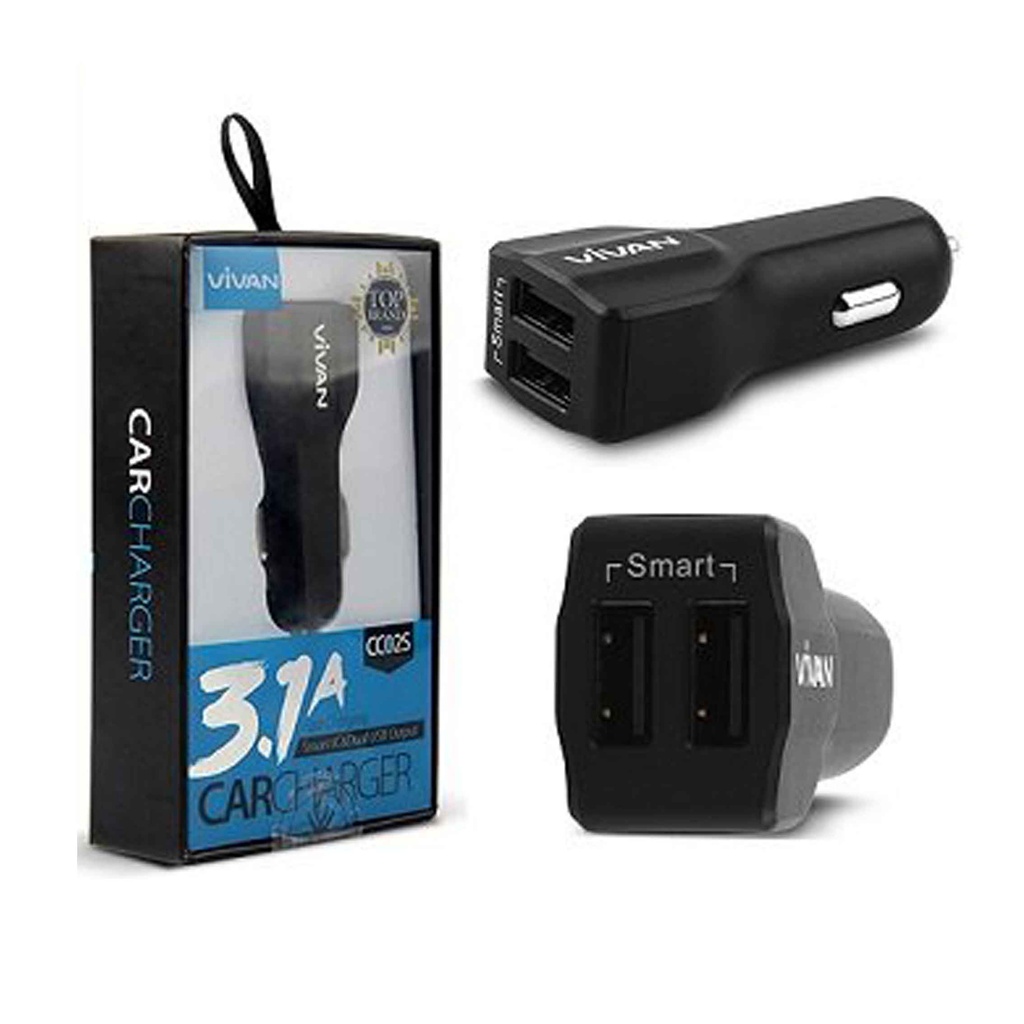 Vivan/ Car Charger/ CCO2S/ Fast Charging 3.1A/ Charger