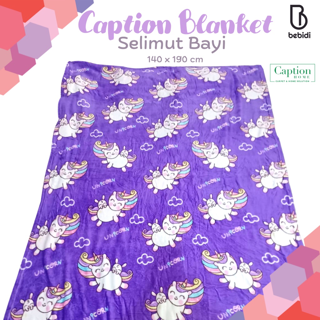 Selimut Anak Lembut Motif Kartun 140cmx190cm CAPTION BLANKET STANDART SINGLE ANIMATION 140 190 cm