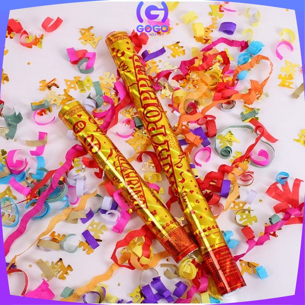 GOGO-C785 Confetti Popper / Party Popper Ulang Tahun &amp; Wedding / Petasan Pesta Semburan Kertas Warna Warni / Souvenir Pesta