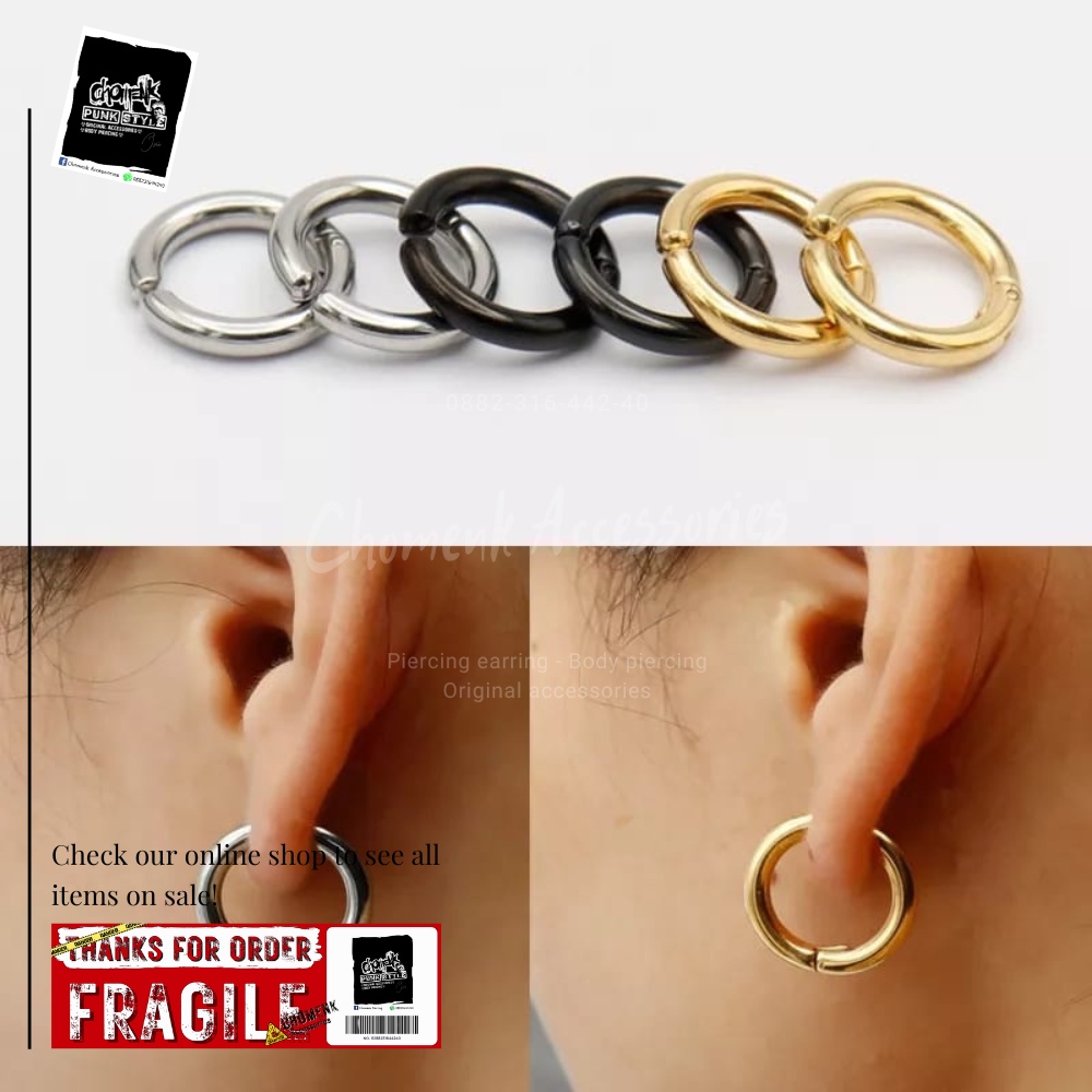 ANTING JEPIT MAINAN TANPA TINDIK TITANIUM RING JEPIT MAINAN (1PCS).