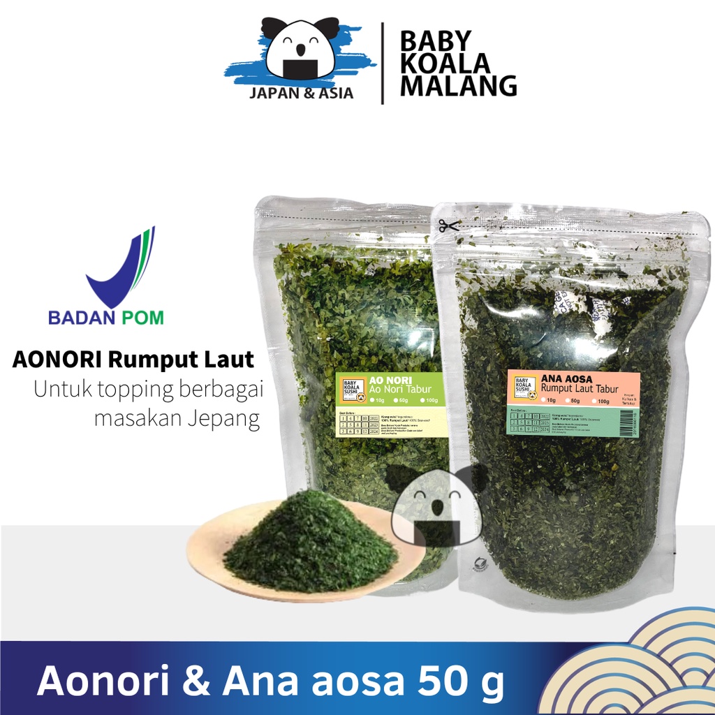 

AONORI Bubuk Nori 50 g │Ao Nori Powder Import Taburan Takoyaki │ Seaweed Powder Mentai..