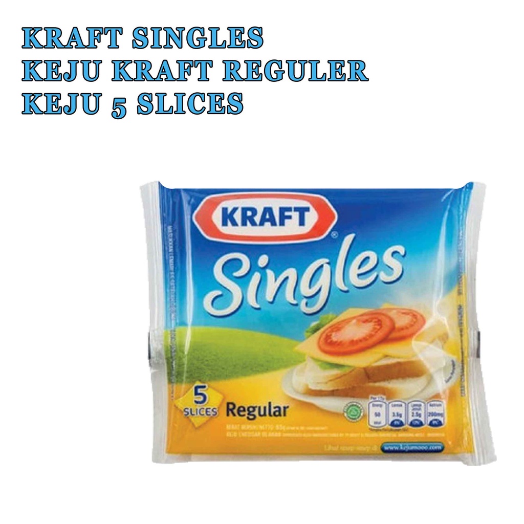 Kraft Single Cheese* Keju Kraft Reguler* Keju Isi 5 Slices