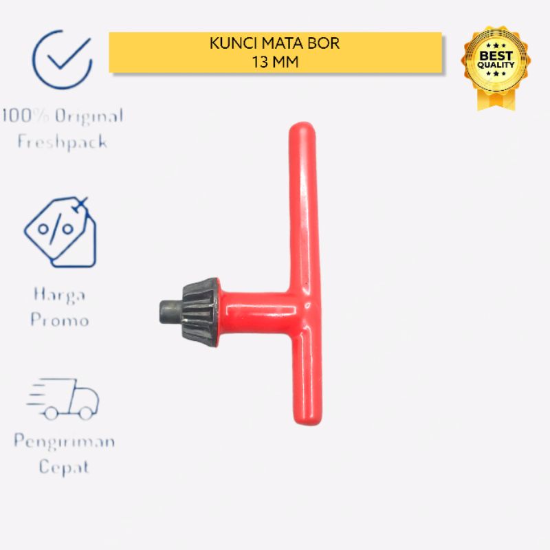 DRILL CHUCK KEY 13 MM KUNCI MATA BOR 13 MM KUNCI BOR MERAH