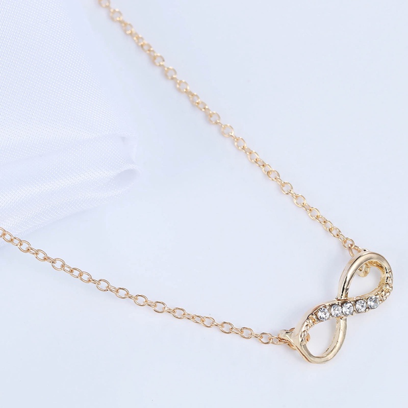 Kalung Liontin Infinity Mungil Dengan Simbol Janji Cinta Infinity Charm Figure8 Kalung Wanita Kalung Terbaik