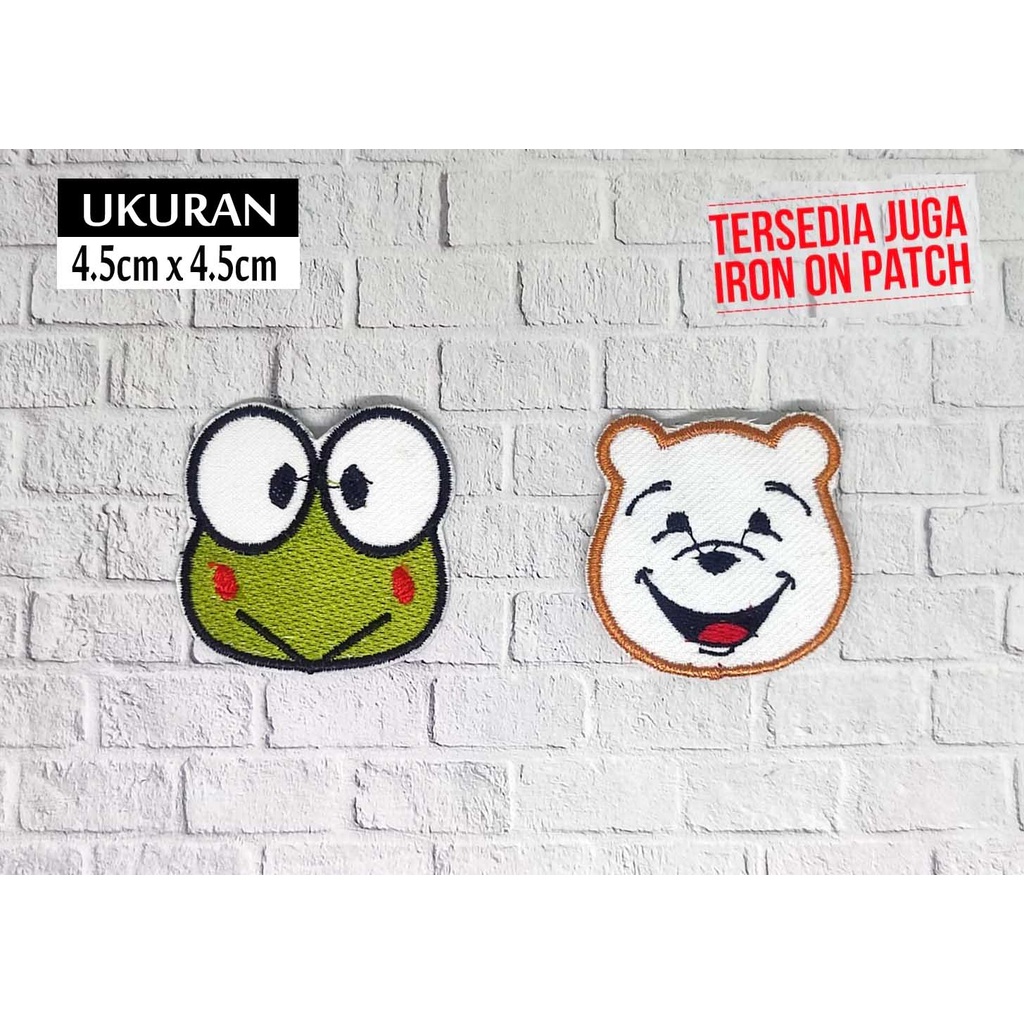 Patch Bordir Karakter KERROPI dan THE POOH