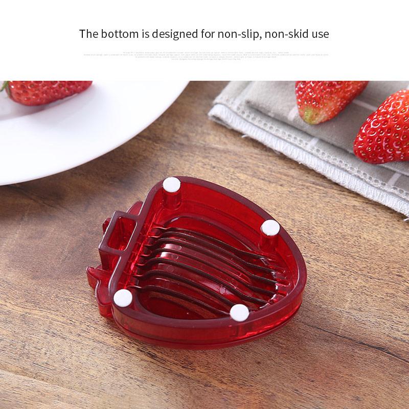 Mini Strawberry Slicer Stainless Steel Rumah Makan Bar Hotel Cafe Bakery Restoran Alat Pengiris Buah Reusable