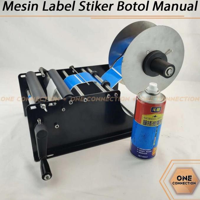 

Mesin Label Stiker Botol Manual /Bottle Sticker Labeling Machine Black onecon90 Ayo Order