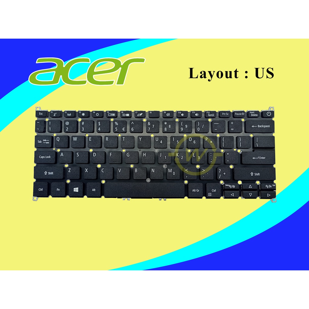 Keyboard Acer Swift 3 SF313 SF313-51 SF313-51-37 N19H4 Series Hitam