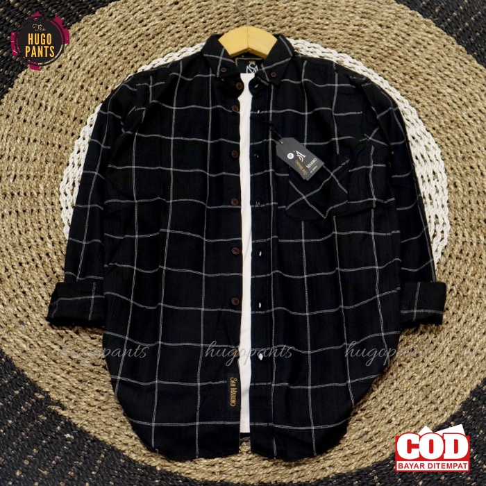 Kemeja Flanel Kotak Kotak Import Pria Lengan Panjang Baju Kemeja Flanel Ariel Pria Motif