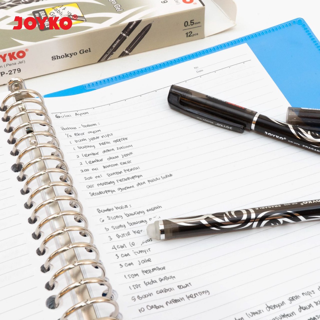 JOYKO GP-279 Erasble Gel Pen Hitam Pulpen Bisa Dihapus 1 Box isi 12 pcs