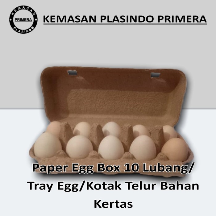 [Box] Paper Egg Box 10 Lubang/ Tray Egg /Kotak Telur Bahan Kertas [3Gg]
