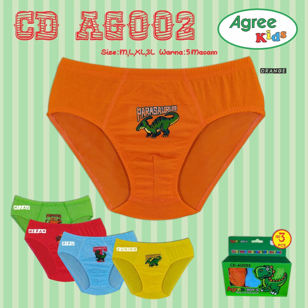 3 PCS CELANA DALAM ANAK LAKI LAKI CD AGREE KIDS AG002