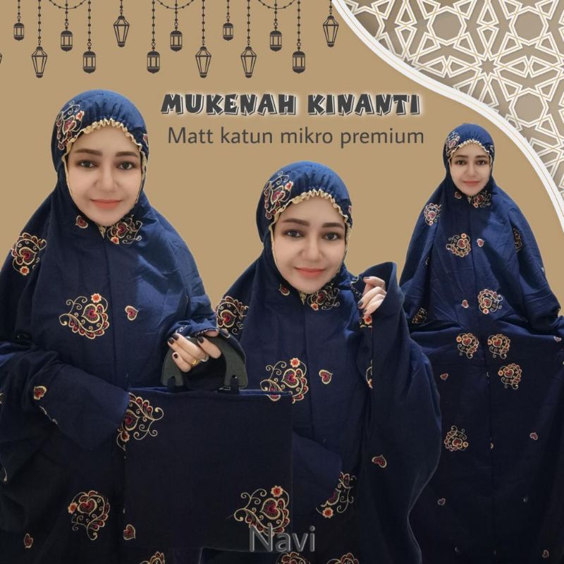 Mukena Terusan Dewasa Kinanti Katun mikro
