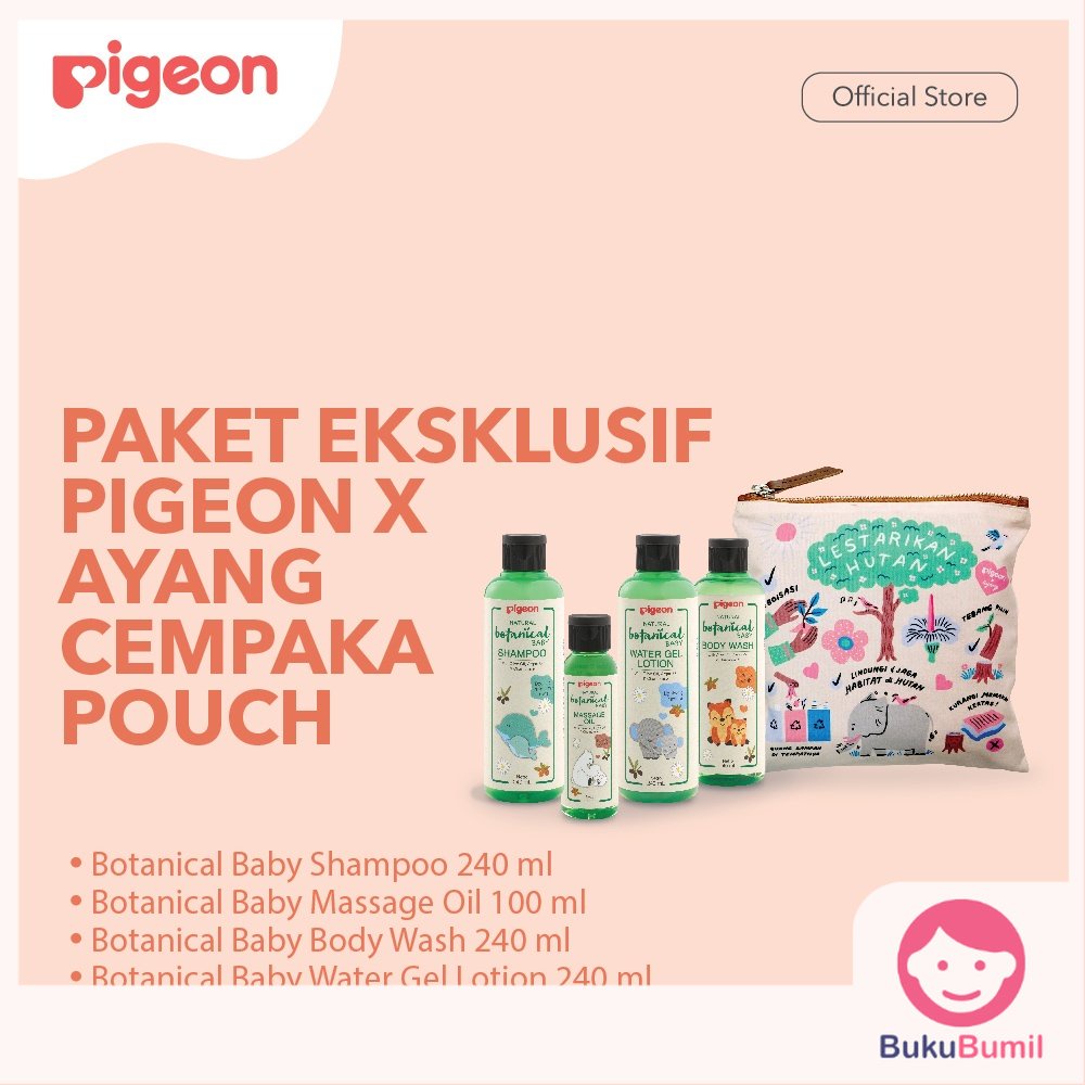 Paket Pigeon x Ayang Cempaka Pouch Edisi Lestarikan Hutan Perlengkapan Bayi & Ibu Hamil