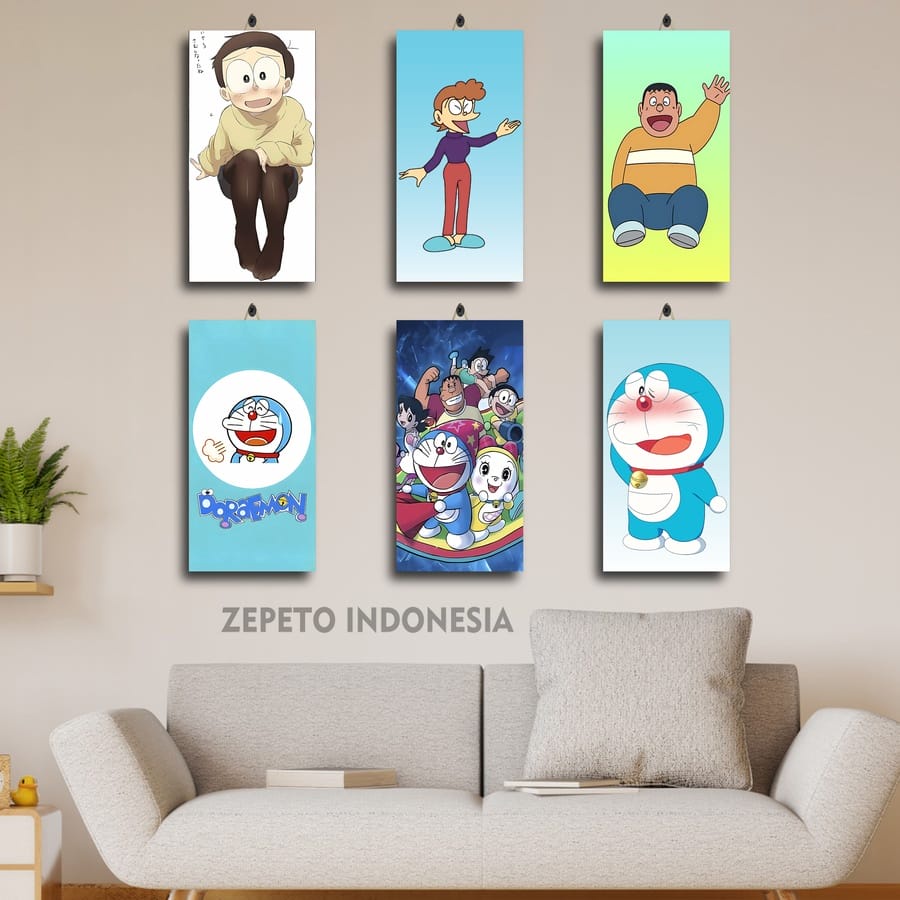 18-40 POSTER KAYU AESTHETIC WALLPAPER DORAEMON 15X30 ZOQO6/70MOX/ POSTER KAMAR COWO WALLPAPER DORAEM